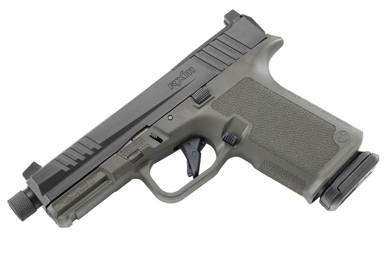 RUGER RXM 9mm Pistol with ODG Magpul Frame and Threaded Barrel